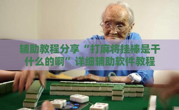 辅助教程分享“打麻将挂棒是干什么的啊”详细辅助软件教程